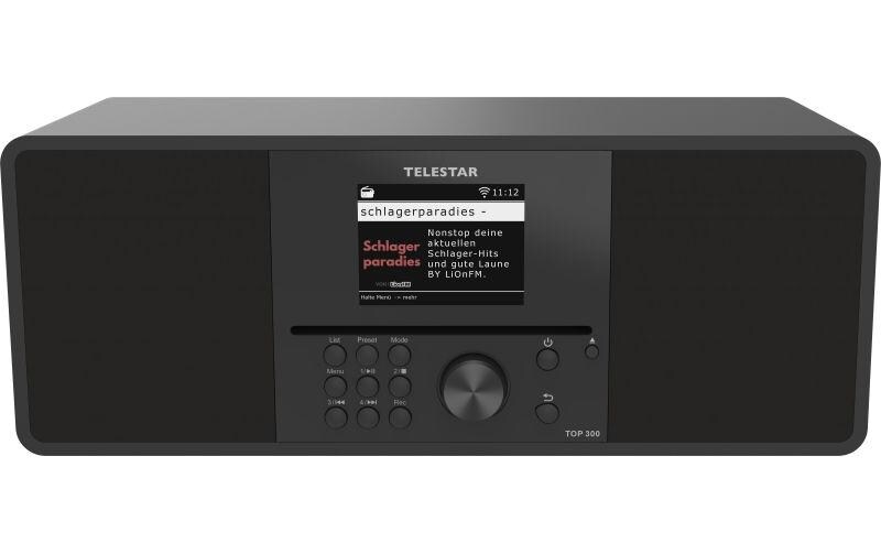 Internet Radio TOP 300 Schwarz<br>Stereo-Radio mit CD-Player, DAB+/FM und Internetradio