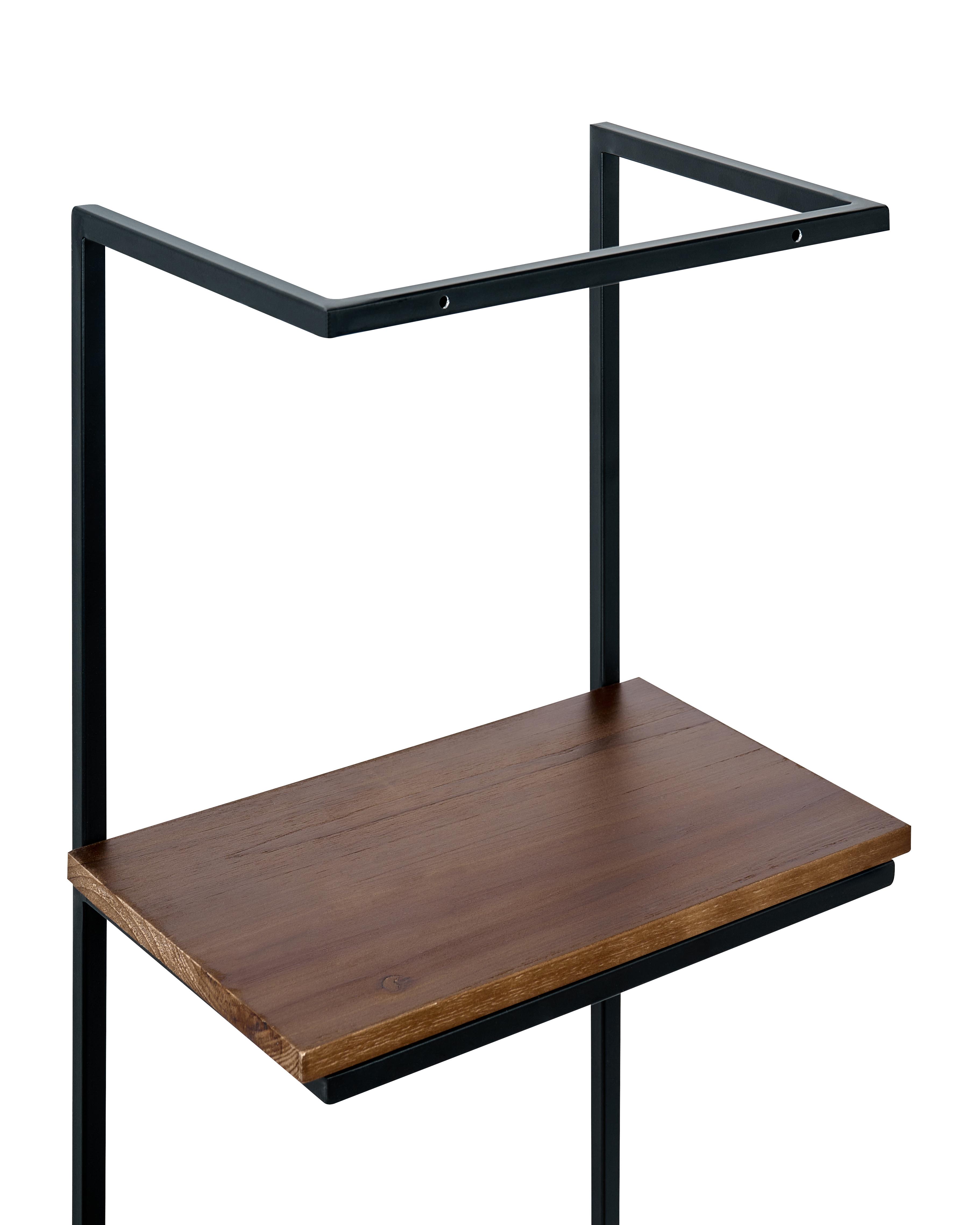Badkamerwandplank zwart 60 x 30 cm LOLOG