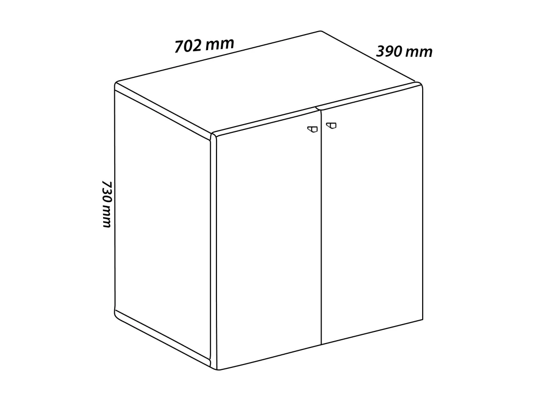 Armoire de bureau Armoire à dossiers Lona 2 cas