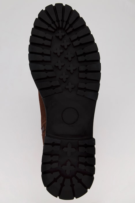 Lederstiefel, Schnürung, Reißverschluss, Weite H, XL Schaft