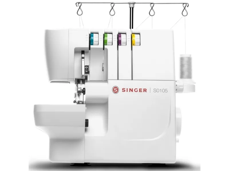 SINGER S0105, Hvid, Overlock symaskine, Overlock, 1300 SPM, Variabel, Elektrisk