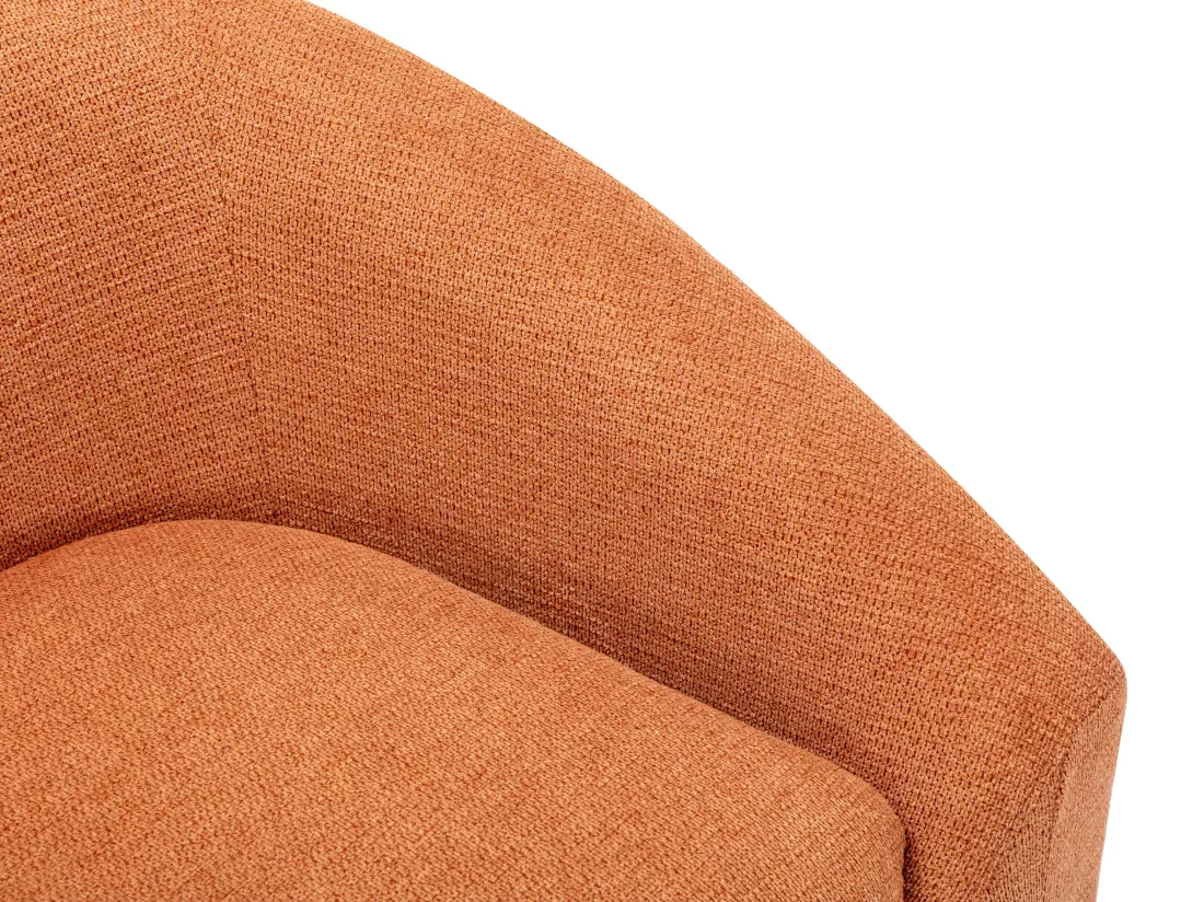 Canapé 2 places en tissu terracotta OSSANA