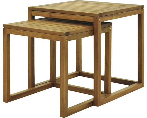 Alina Garden Place tafelset bestaande uit: 2 houten tafels