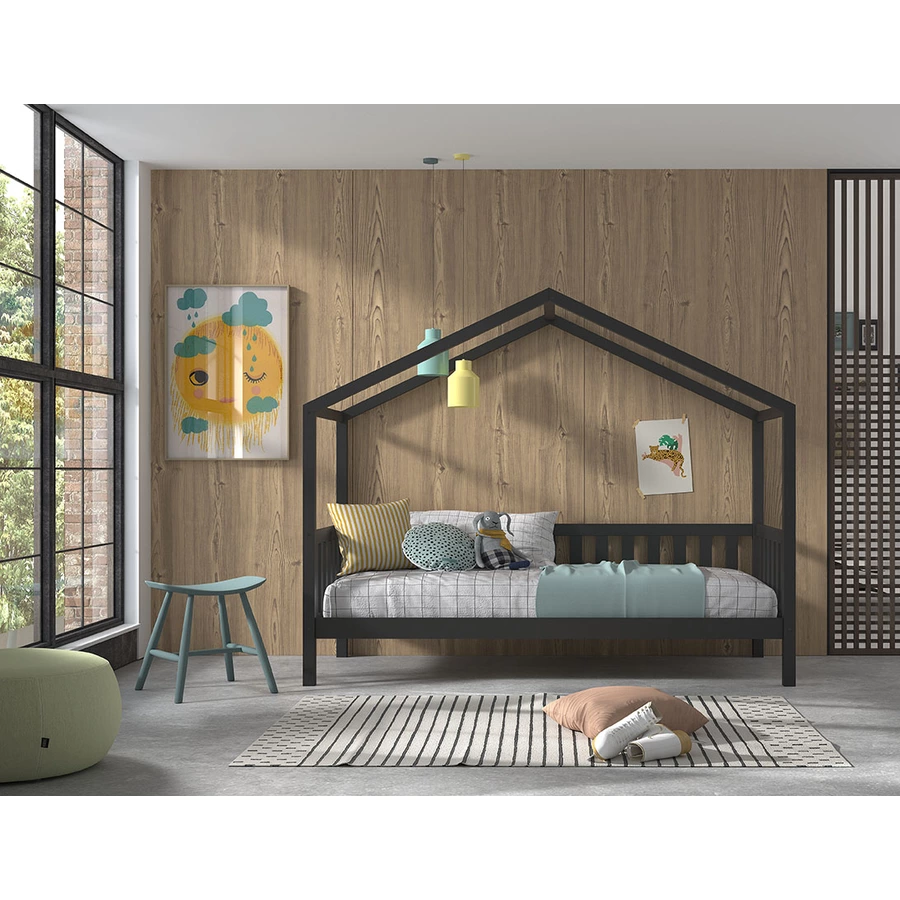 VIPACK Hausbett Dallas 90 x 200 cm anthrazit