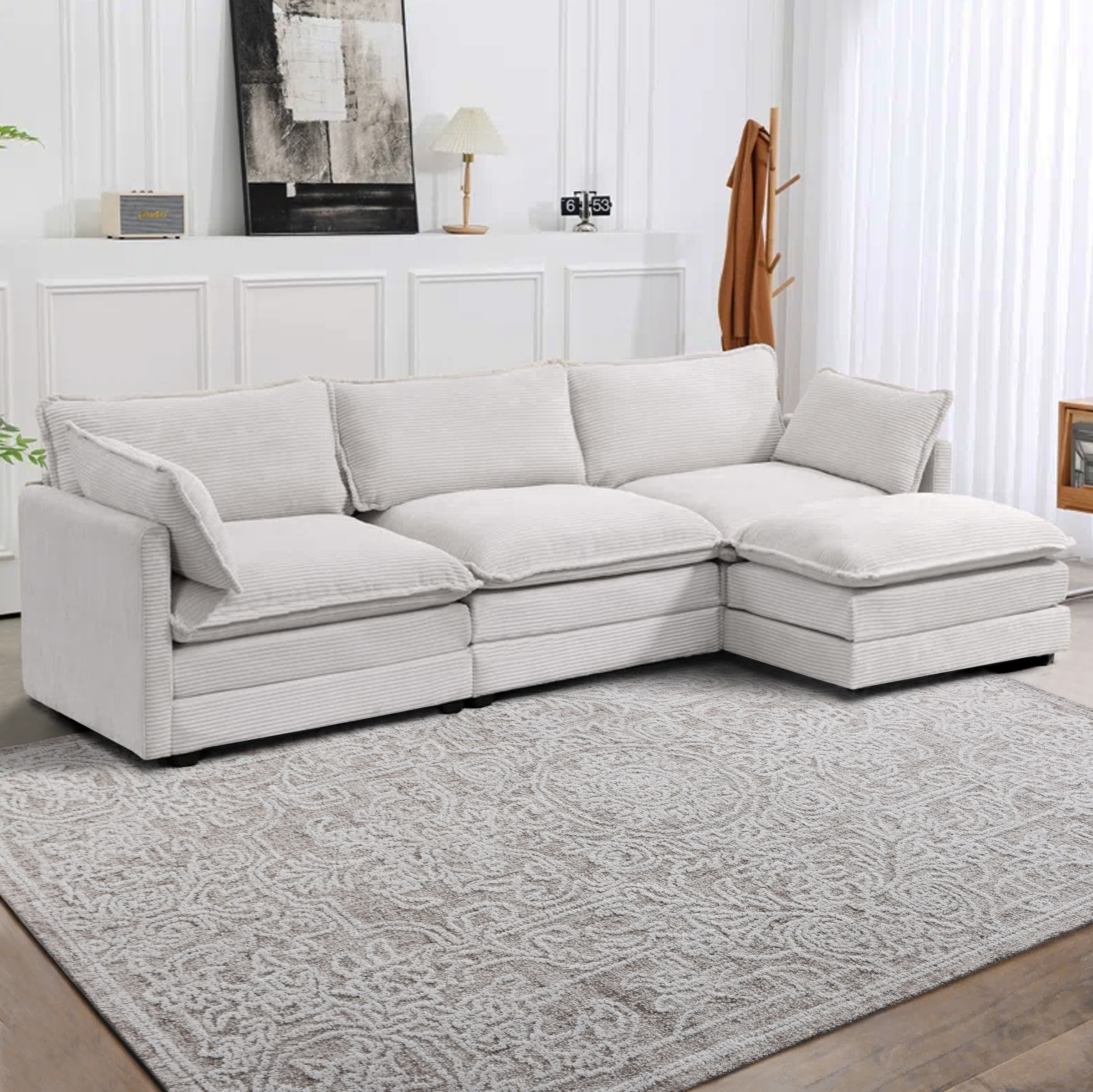 my home Wollteppich »Umea, handgefertigt, Wolle, Hoch-Tief-Struktur« rechteckig 14 mm Höhe einfarbig, Wolle, Teppich, Wohnzimmer, Schlafzimmer, Esszimmer