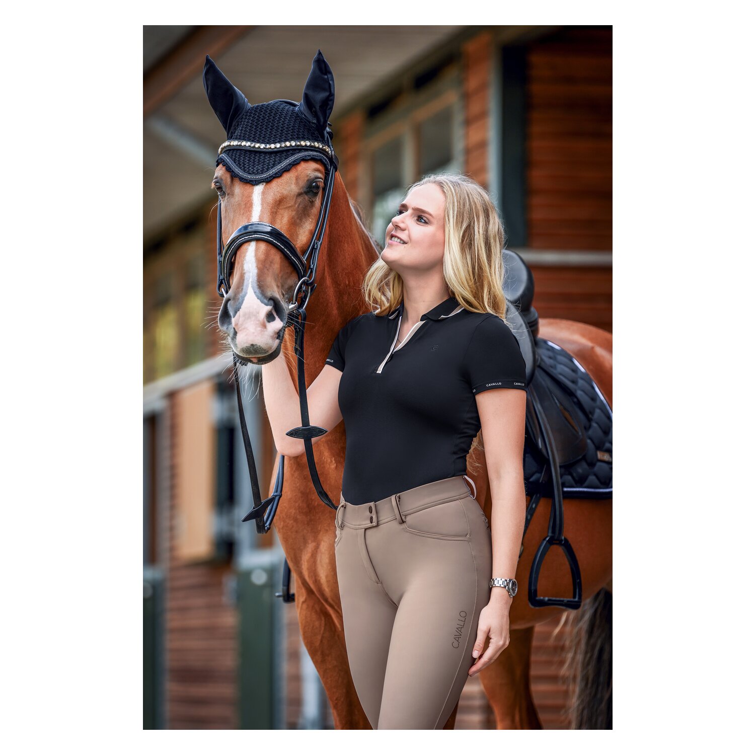 Cavallo Poloshirt CAVAL PIQUE POLO - black