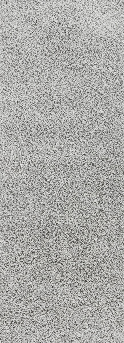 Modern hoogpolig shaggy vloerkleed voor in de hal, grijs, 80x220 cm, LILLY