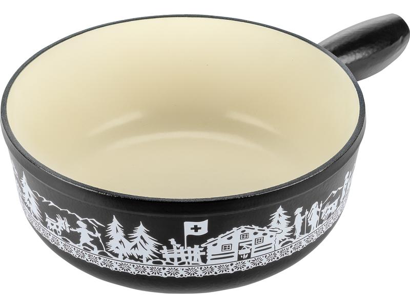 Kuhn Rikon Fondue-Caquelon Induktion Alpweide Schwarz Fonduepfanne