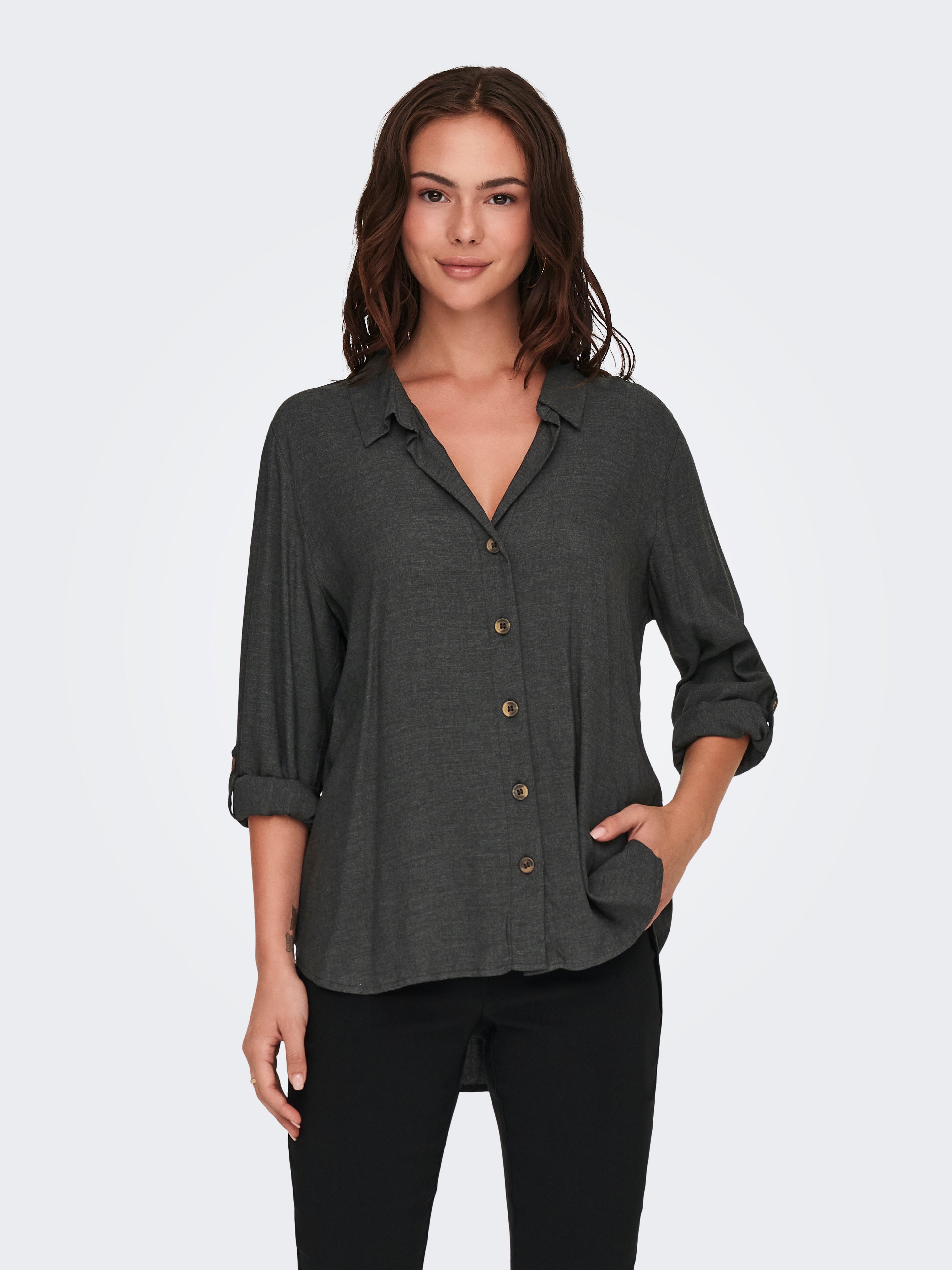 JDYLAUREL Top Dark Grey Melange