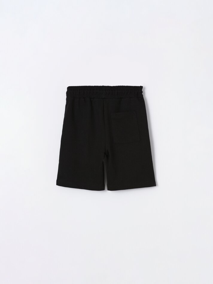 Conjunto com 2 bermudas de tecido atoalhado - Cinza Mesclado