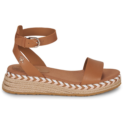 Tommy Hilfiger - LOW WEDGE SANDAL - Cognac