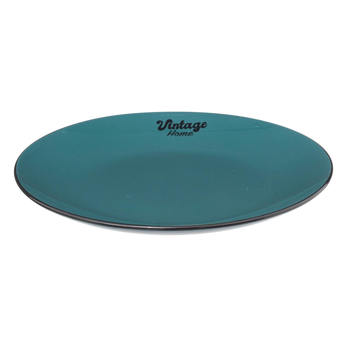 ASSIETTE PLATE BE VINTAGE EMERAUDE D.27CM