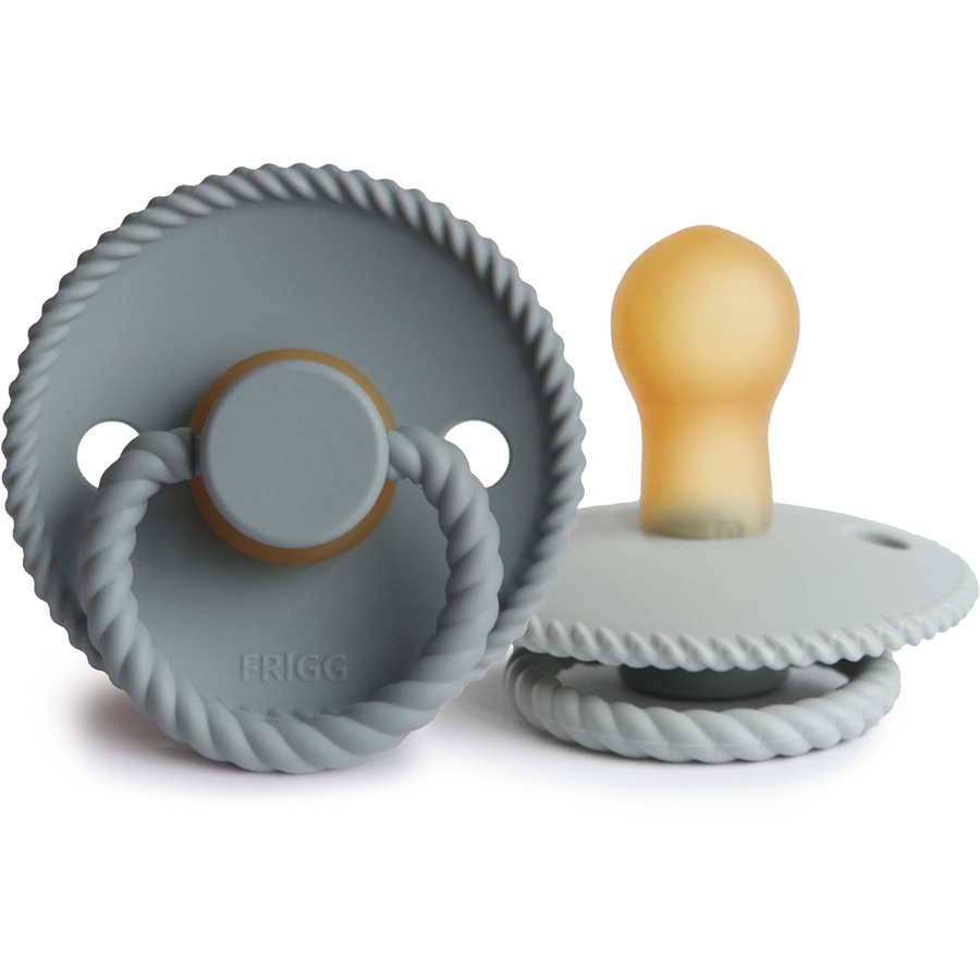 FRIGG Schnuller Rope French GraySilver Gray 0-6 Monate