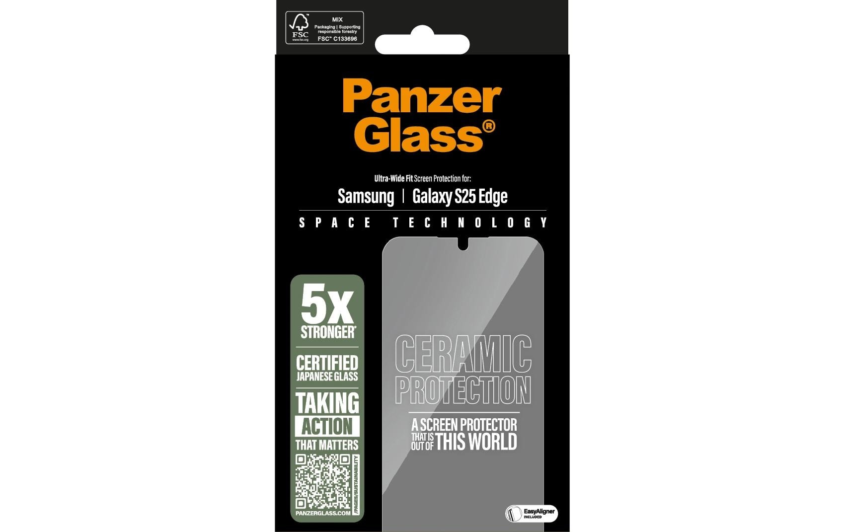 Displayschutz Ceramic Ultra-Wide FitDisplayschutz für das Samsung Galaxy S25 Edge