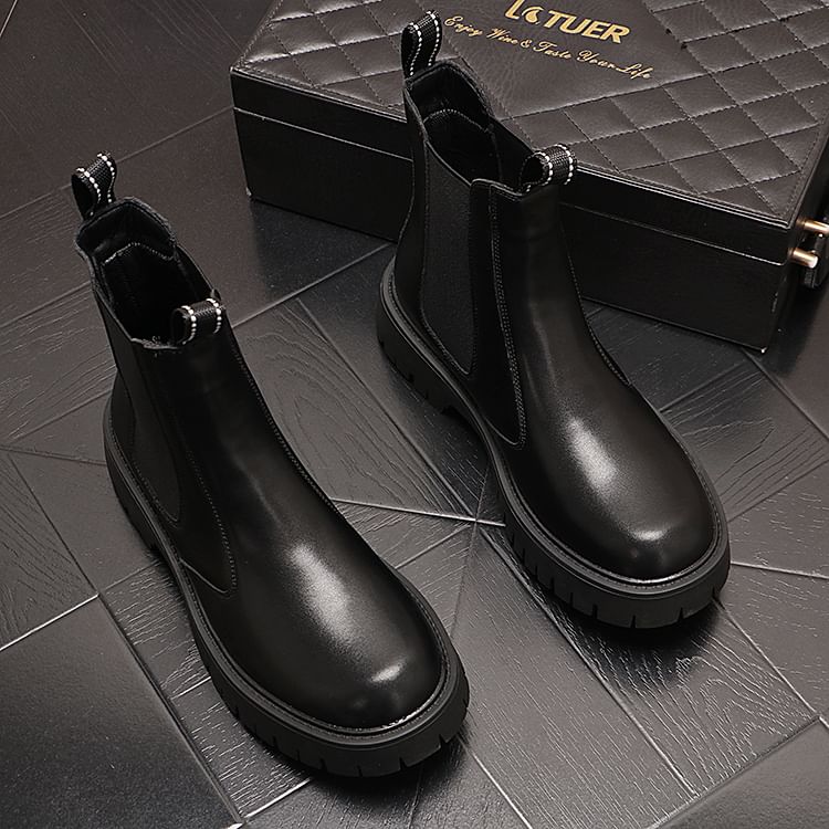 Mr Ozera - Platform Chelsea Boots van imitatieleer
