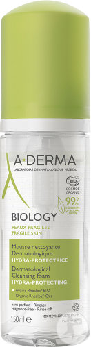 A-Derma Biology Mousse Nettoyante Hydra-Protectrice Peau Fragile 150ml
