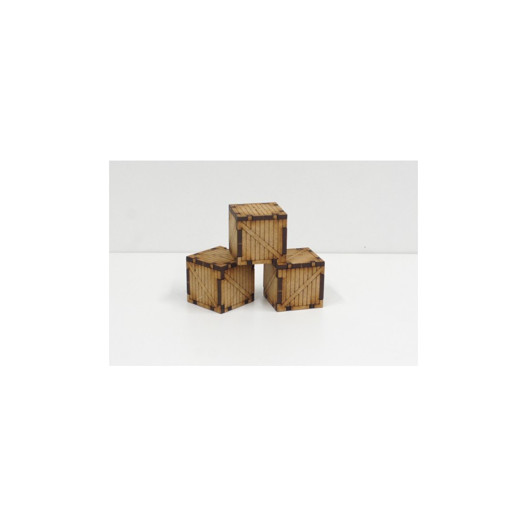 3 Small Wooden Containers