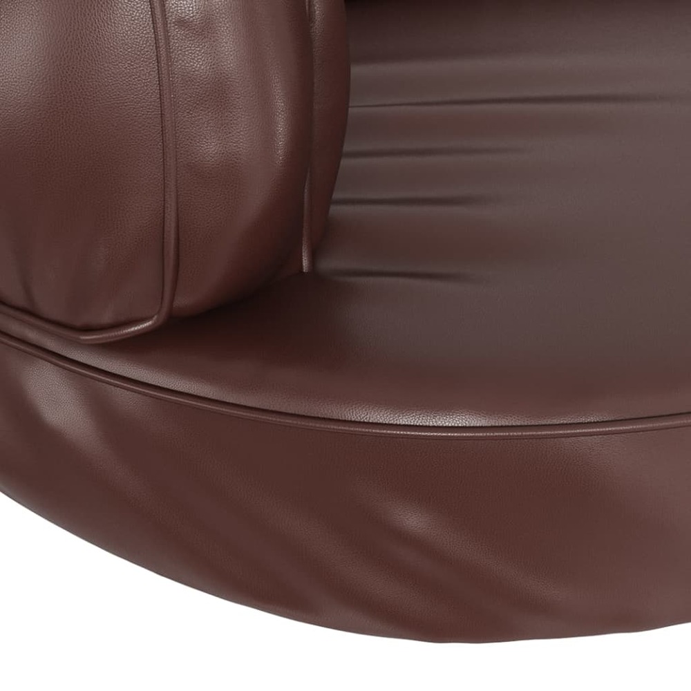 Lit pour chien ergonomique mousse marron 75x53 cm similicuir