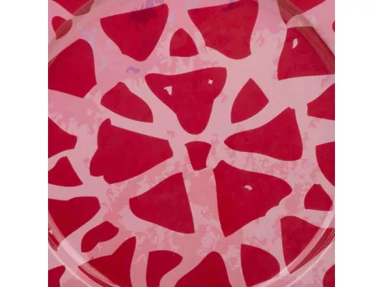 Assiette en métal rose d33x1,5h