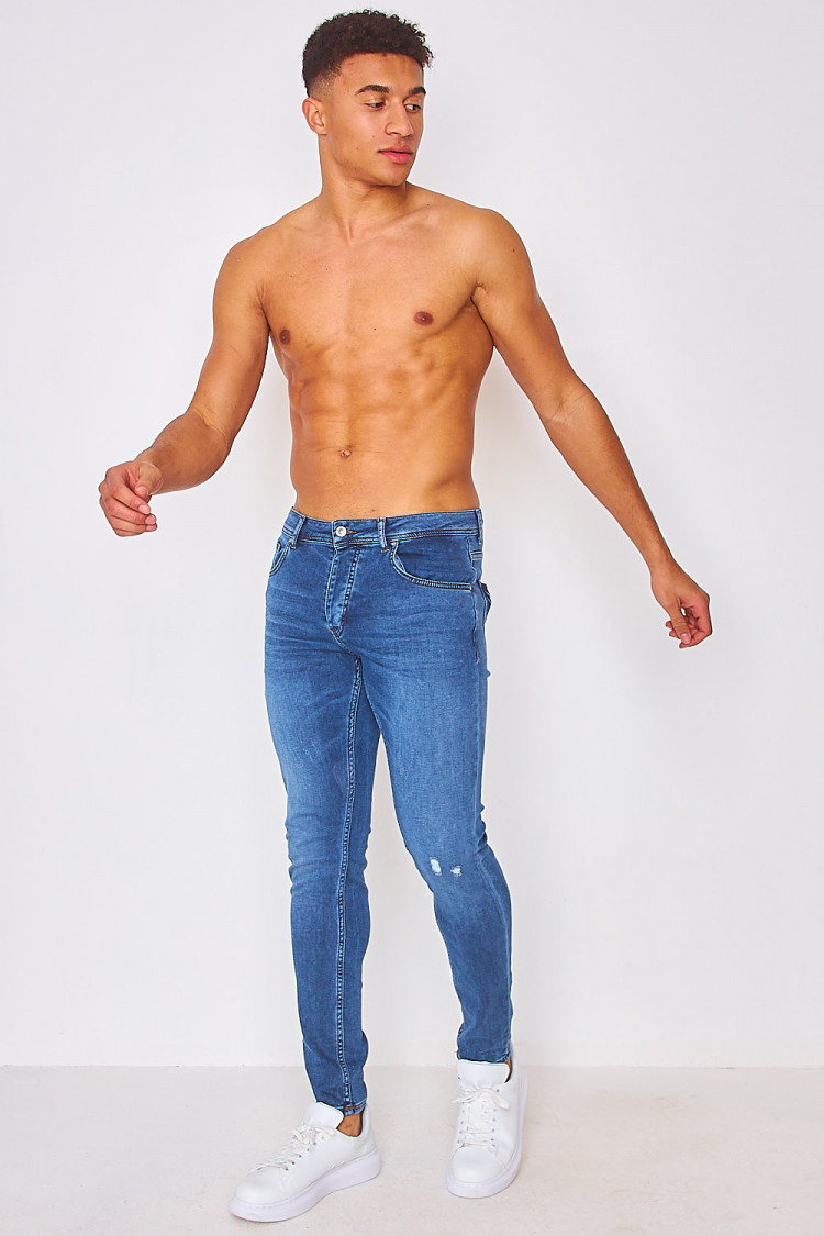 Jean Brentiny bleu usé