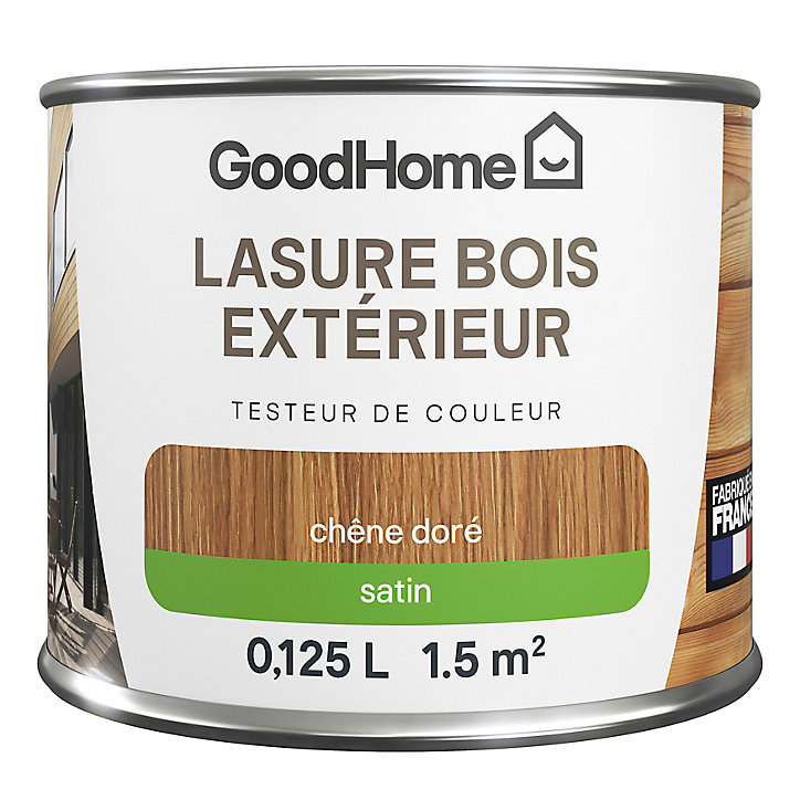 Lasure extérieure chêne doré satin 8 ans GoodHome 125ml