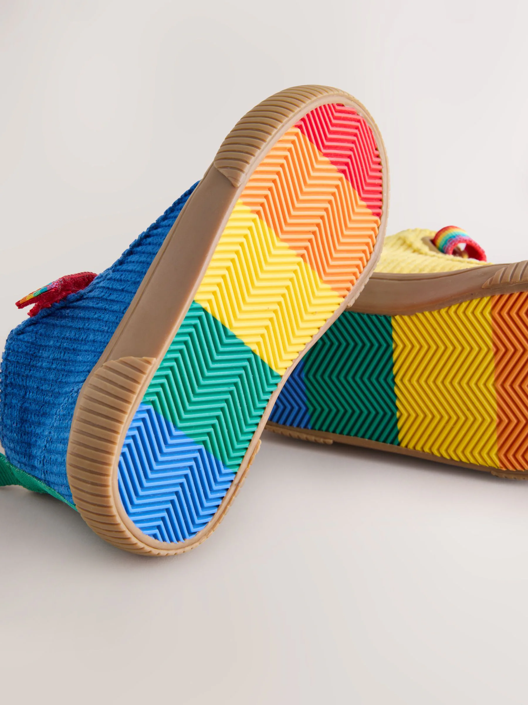 Regenboogprint - Little Bird by Jools Oliver Corduroy Borg Lined Hi-Top Trainers