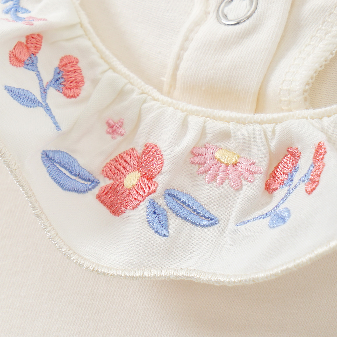 Topomini Baby Body mit Musselinhose im Set pink / hellblau / cremeweiss