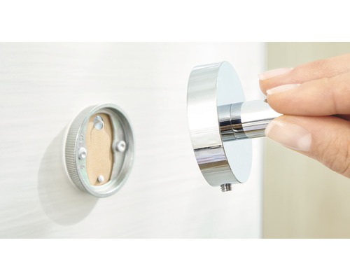 tesa toiletrolhouder met deksel SMOOZ chroom