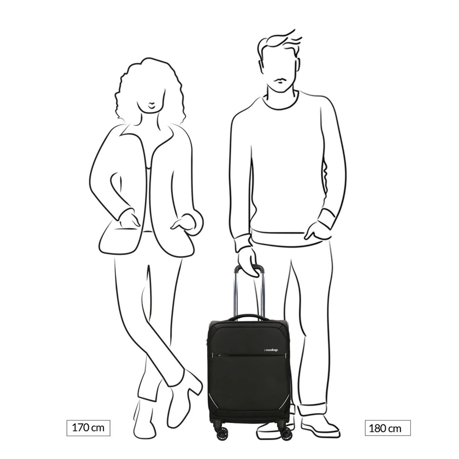 Travelbags The Base Soft Trolley S dark blue
