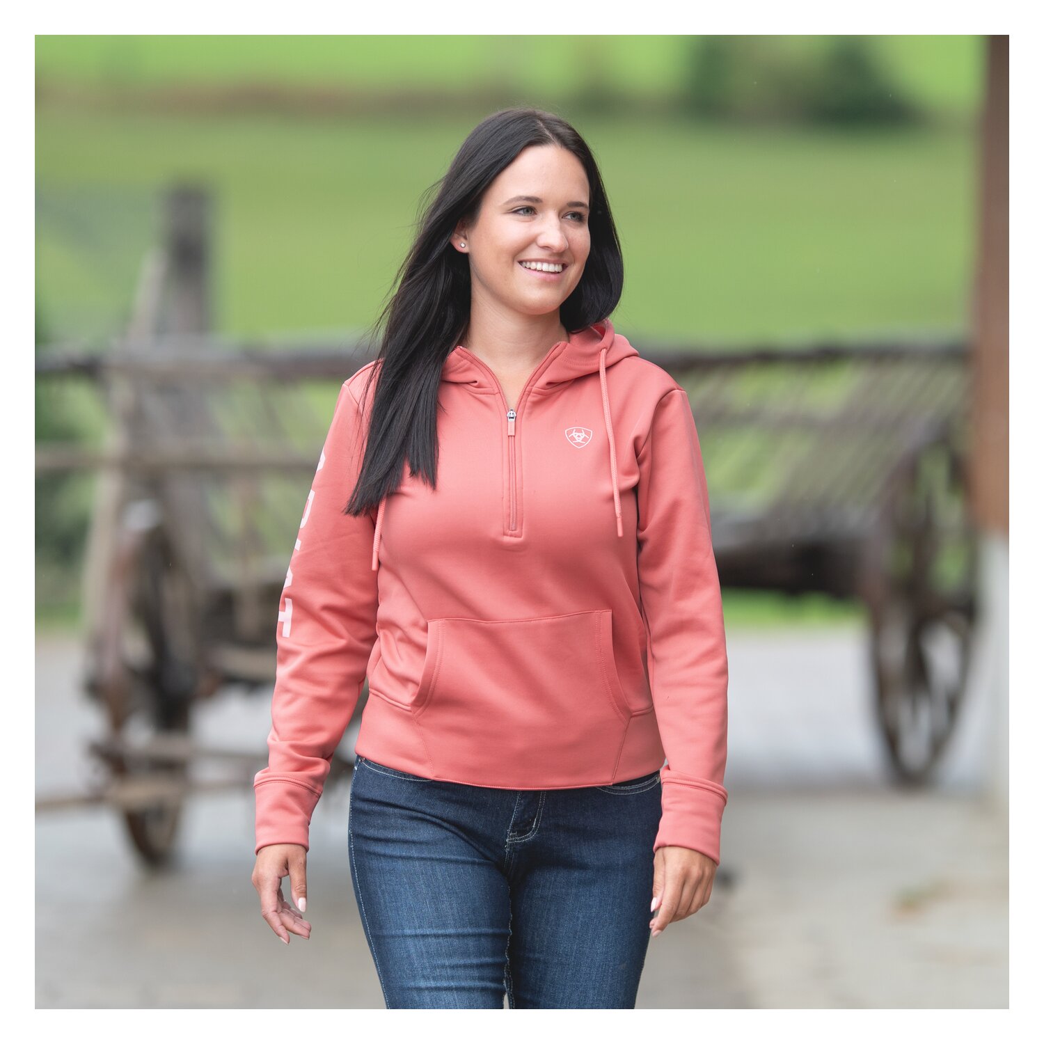 ARIAT TEK Hoodie  - faded rose