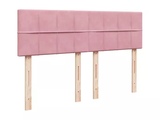 Sommier à lattes de lit avec matelas Rose 140x190 cm Velours