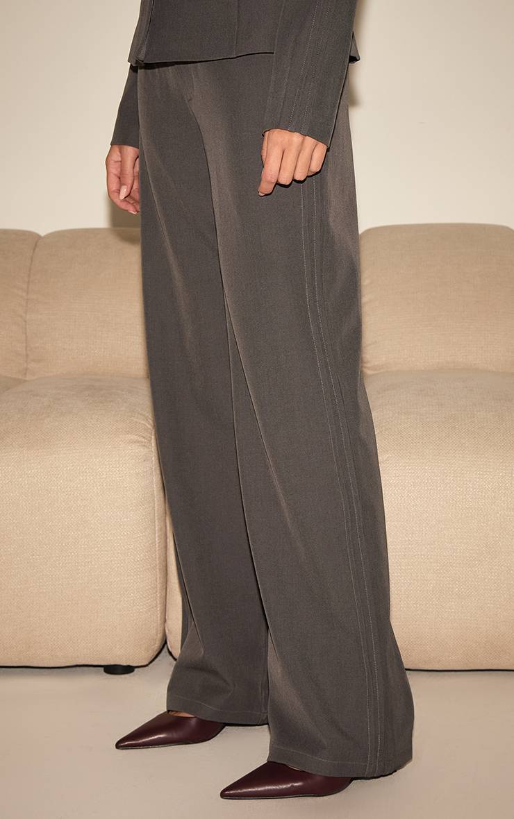 Charbon Pantalon Large Tissé Tailleur Ensemble Coordonné