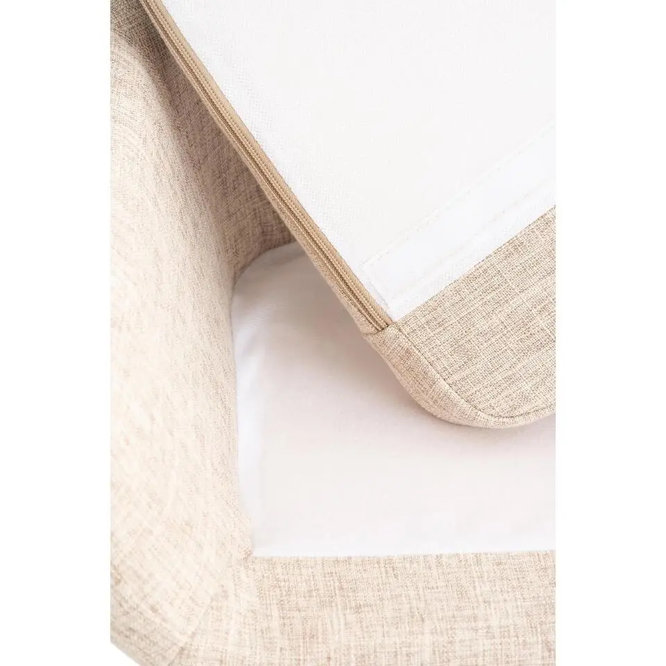 CLP Set van 2 Barkruk Grant natura Frame - Stof - creme