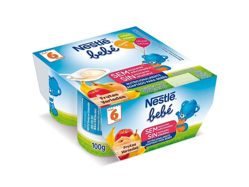 INFANTIL NESTLÉ BEBÉ FRUTAS VARIADAS 4X100G
