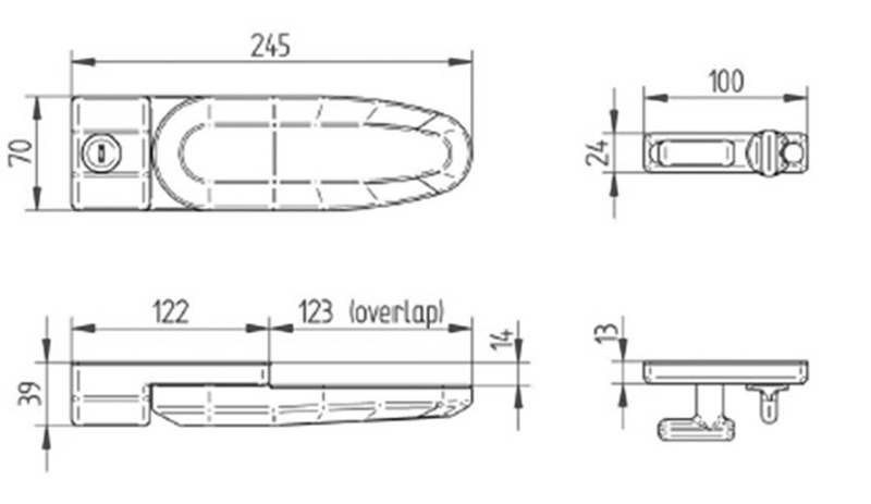 Türsicherung Inside-Out Lock G2,  für Aufbautüren