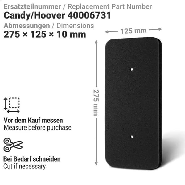 INF Filtre til Candy Hoover 40006731 tørketrommel, 4-pakning