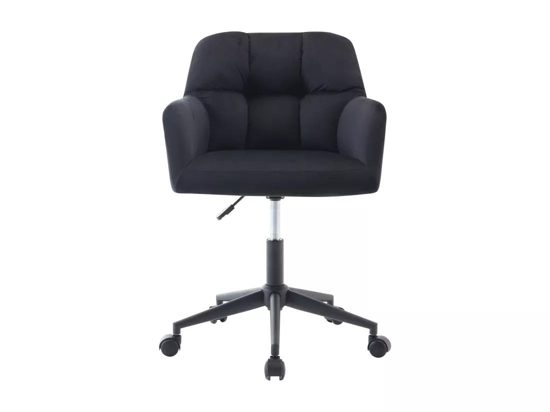 Chaise de bureau - Velours - Noir - Hauteur réglable - PEGA de Pascal Morabito