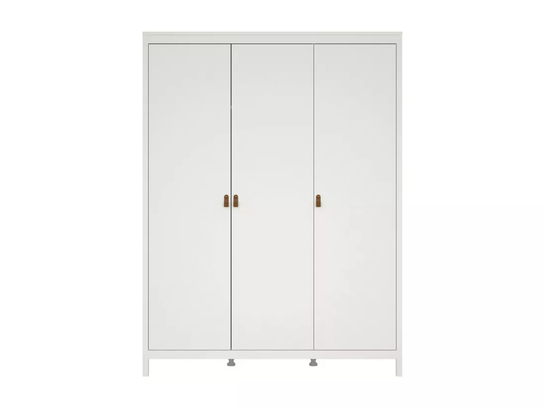 Garde-robe 3 portes Dsemiol, Meubles de chambre, Penderie de plain-pied, Placard à vêtements, 150x58 h199 cm, Blanc
