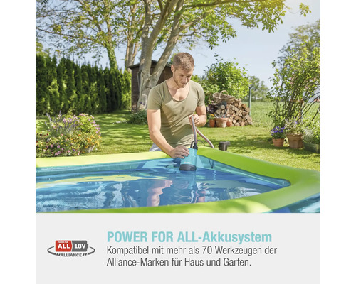 GARDENA 2000/2 18V (Power for All) accu-aangedreven dompelpomp voor schoon water inclusief accu en lader