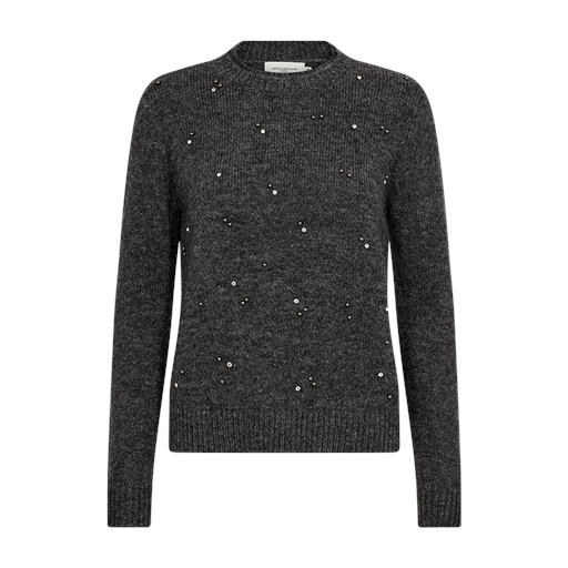 Copenhagen Muse Diamond Striktrøje, Dark Grey Melange, M