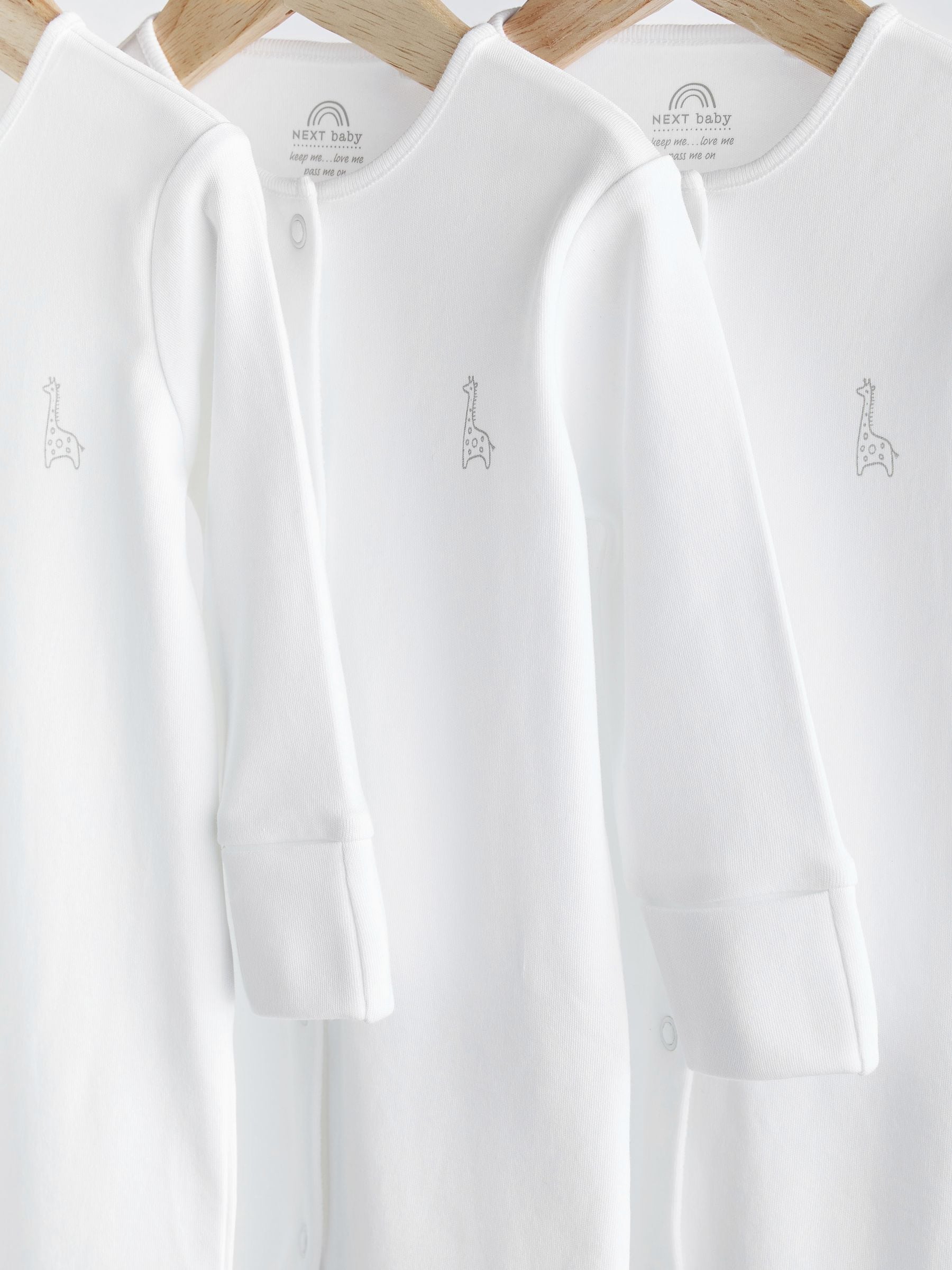 Wit - 100% katoenen babypyjama's (0-18mnd)