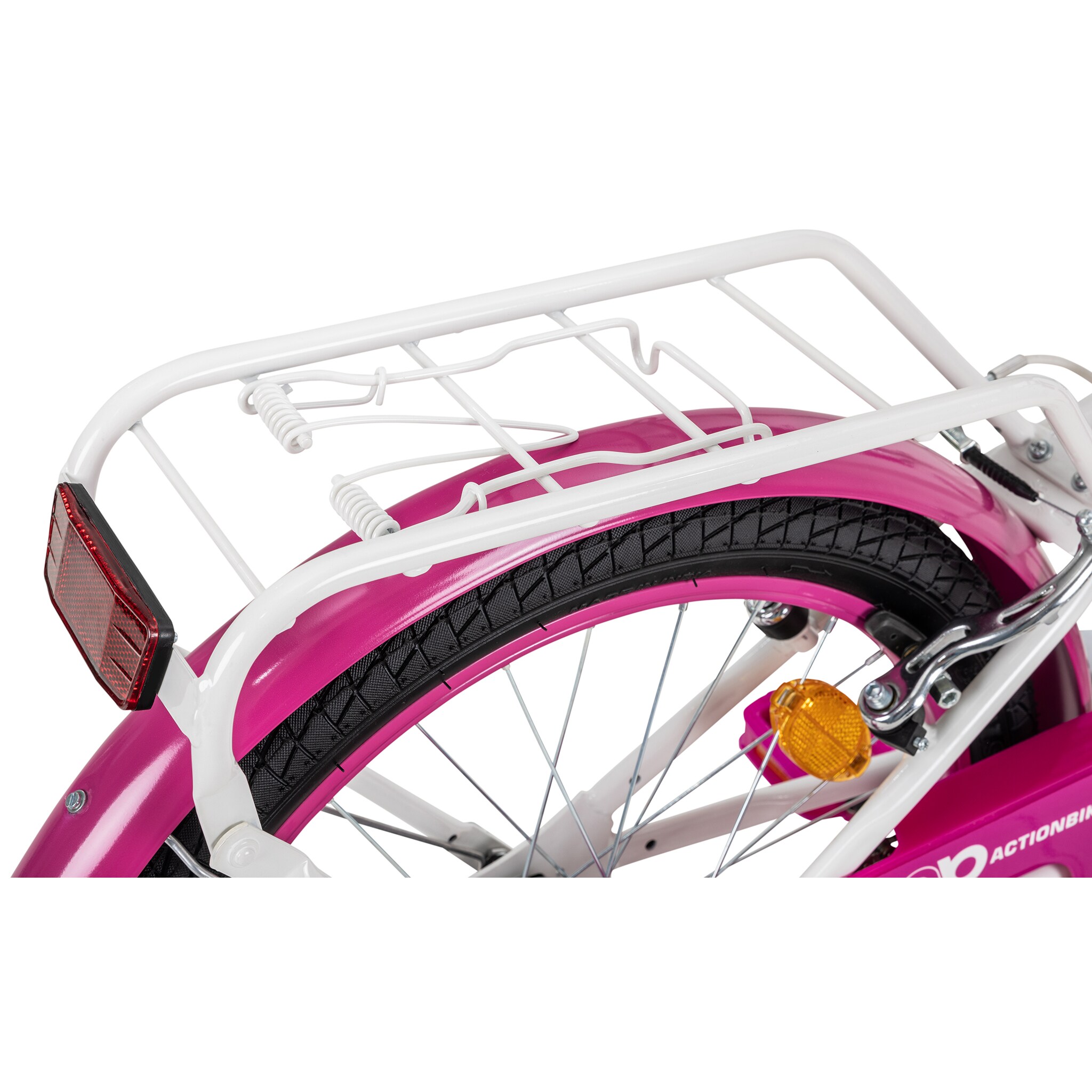 Actionbikes Kinderfahrrad Daisy 20 Zoll, pink, V-Brake-Bremsen, Antirutschgriffe, Kettenschutz, Korb (East)
