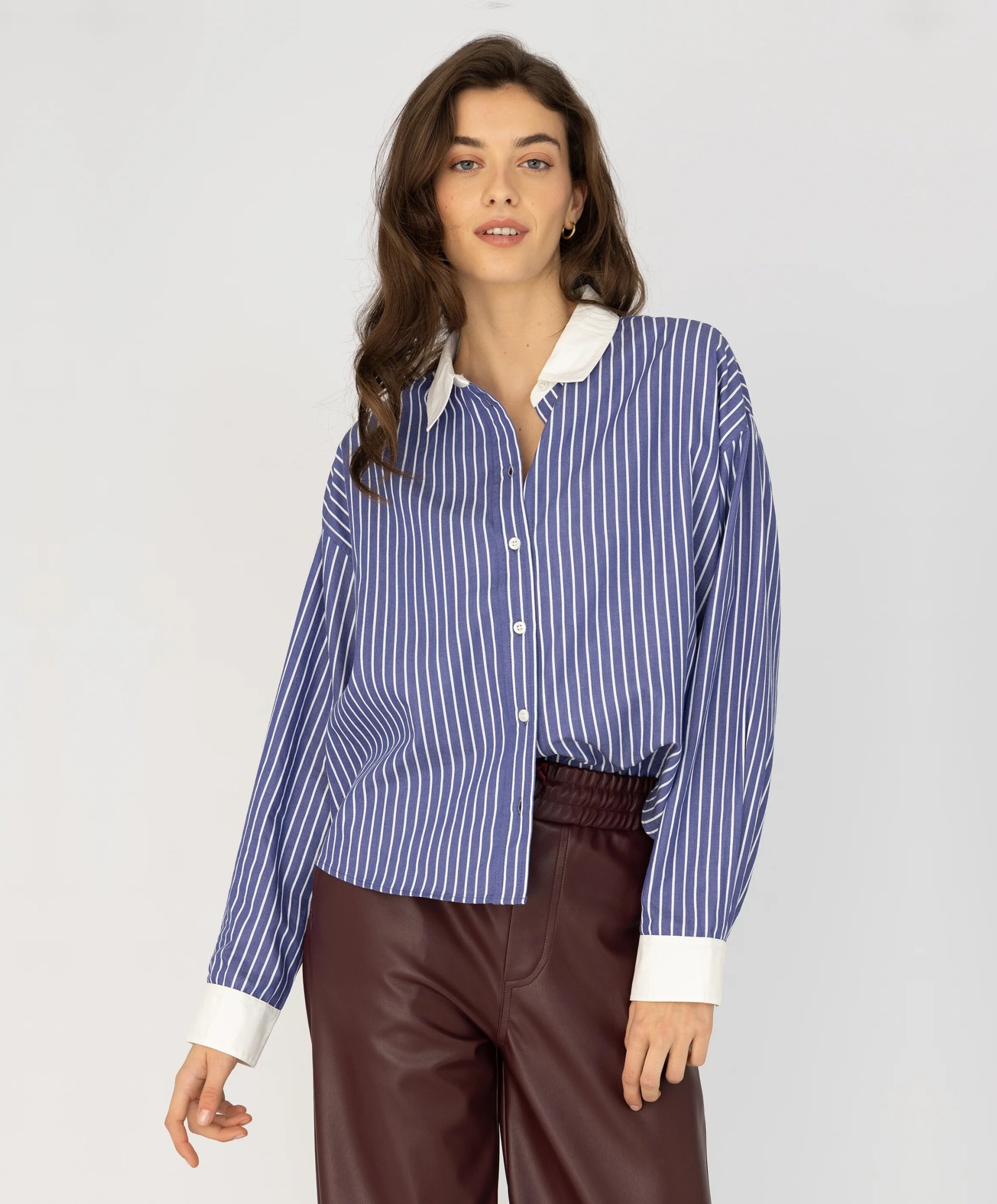 Anna Blue Dames blouse blauw