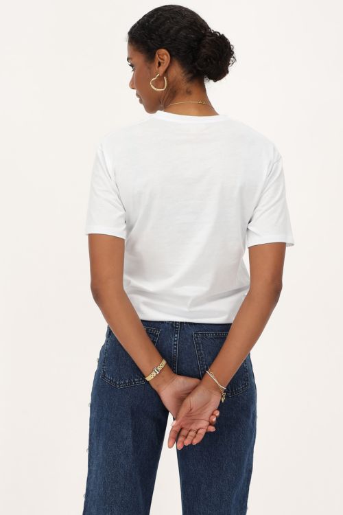 Wit T-shirt met zwarte 