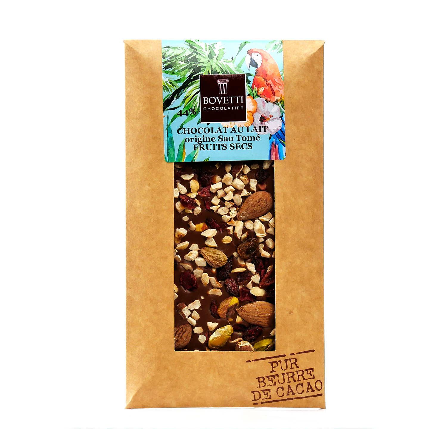 Tablette chocolat au lait aux fruits secs