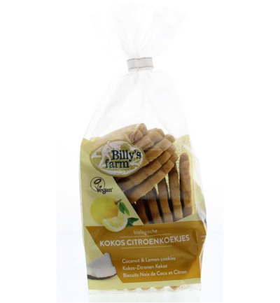 Billy’s Farm Kokos citroenkoekjes bio (175 gr)