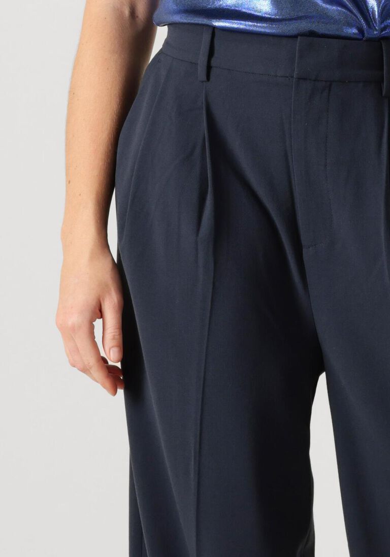 donkerblauwe mos mosh wijde broek mmcharlize panama pant