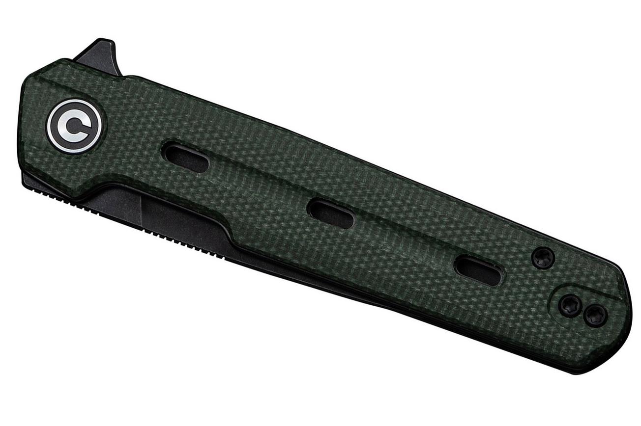 Civivi Navo C25015A-2 Blackwashed Nitro-V, Green Micarta, zakmes, Ostap Hel design