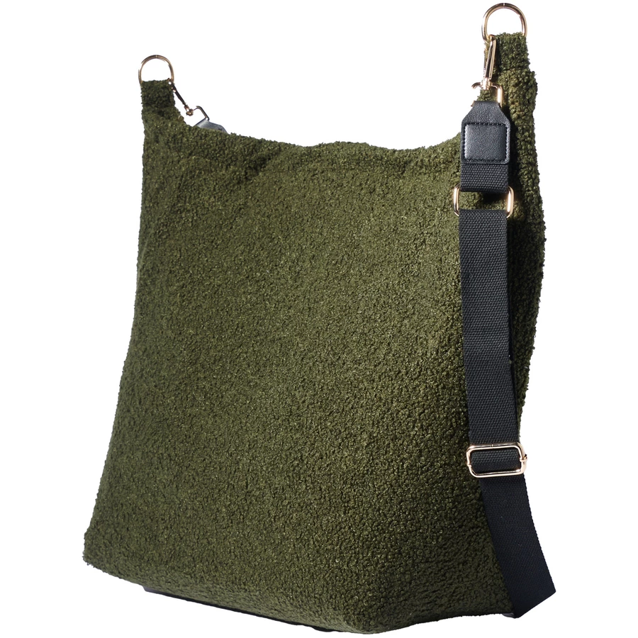 Nordic Coast Company Mom Bag Teddy Bouclé Olive