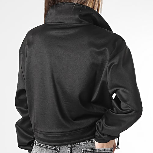Sweat Col Zippé Crop Femme W3RQ12-KB7K2 Noir